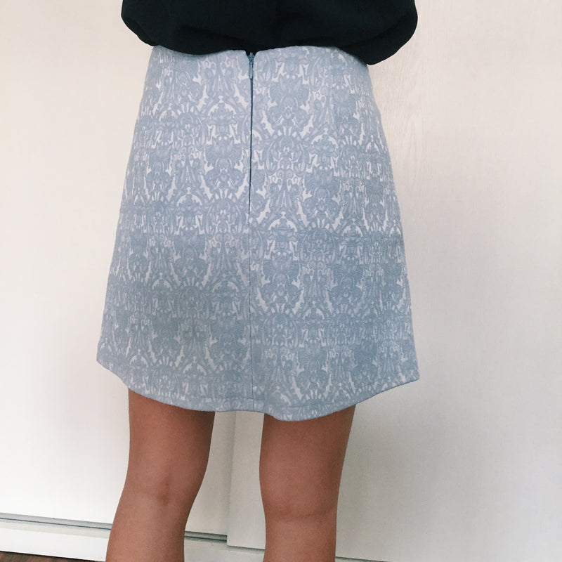 Love Bonito Embroidered Blue Skirt