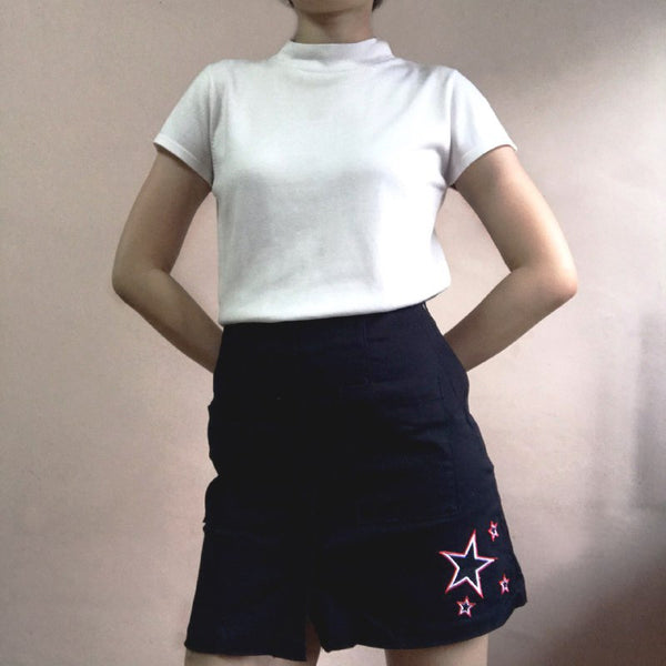 Mango navy skirt