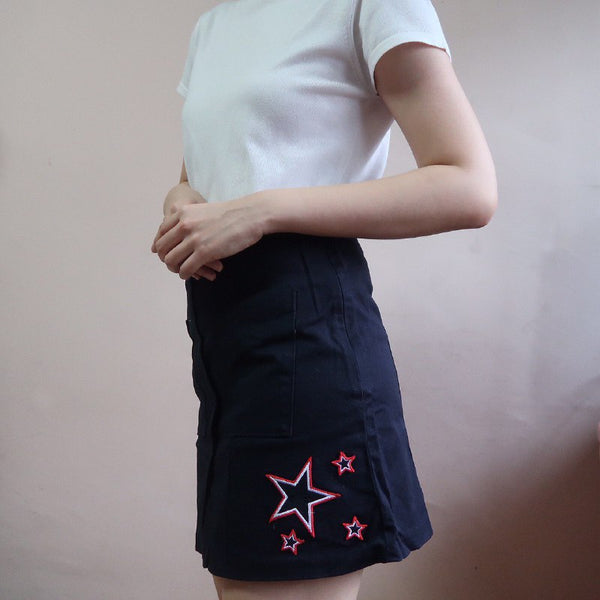 Mango navy skirt