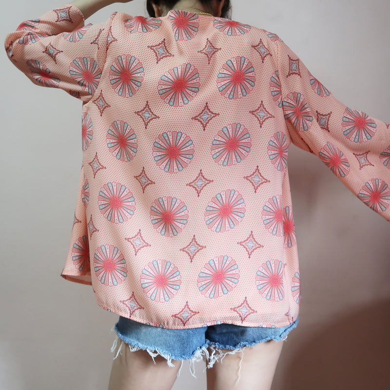 Forever 21 pink patterned kimono