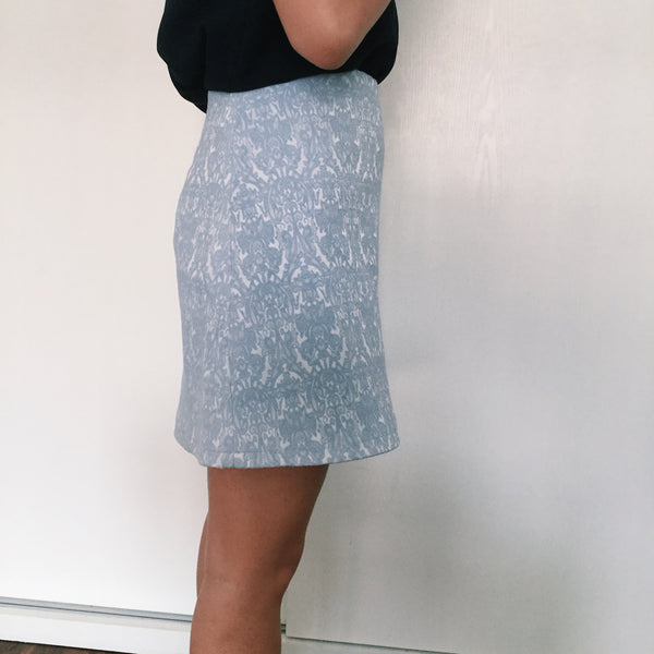 Love Bonito Embroidered Blue Skirt