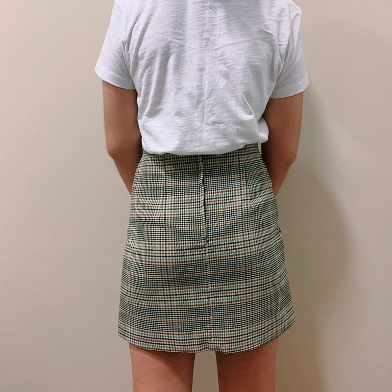 Monki Brown Plain High-waisted Skirt