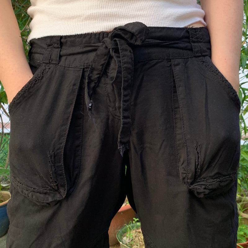 black cargo pants